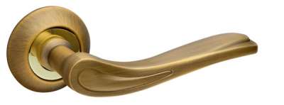 Door handles on rose 107 R02 AB/GP-7