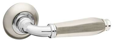 Door handles on rose 114 R02 SN/CP-3