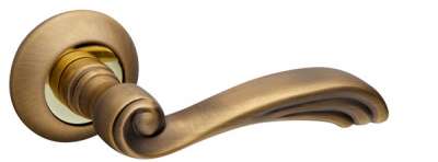 Door handles on rose 117 R02 AB/GP-7